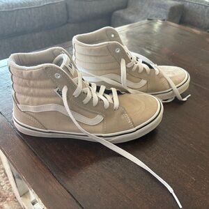 Vans Kids Sneakers in Tan and White